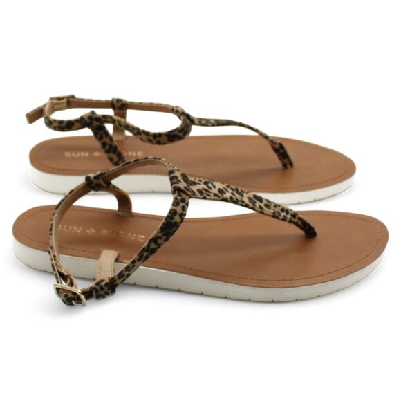 Sun + Stone Kristi T-Strap Flat Sandals - Picture 3 of 8